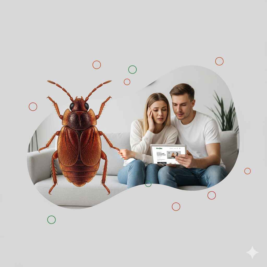 Фото постельного клопа под лупой для идентификации в Москве